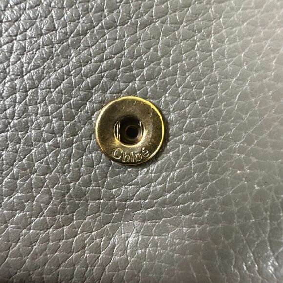 Chloe Indy Long Wallet With Flap Gray Leather‎ - Picture 12 of 16